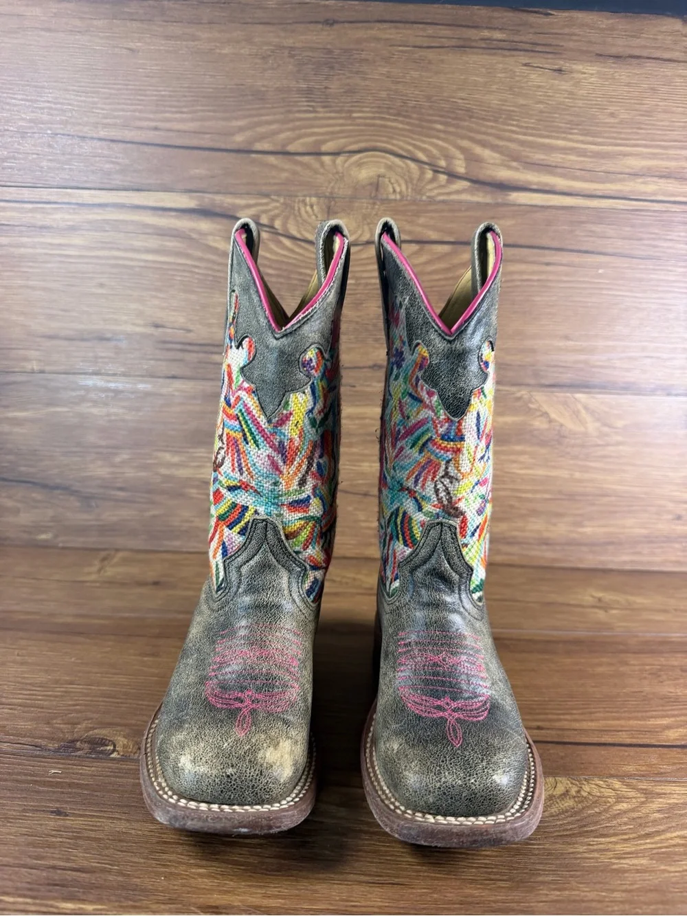 Macie Bean Cowgirl Boots Size 11C Kids Leather Shoes